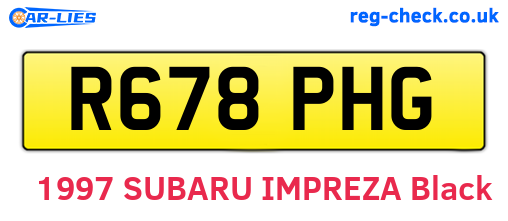 R678PHG are the vehicle registration plates.