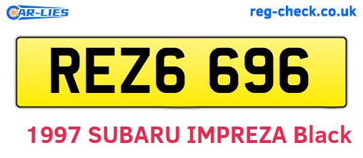 REZ6696 are the vehicle registration plates.