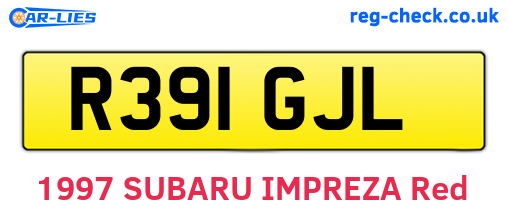 R391GJL are the vehicle registration plates.