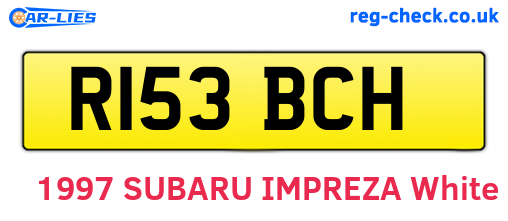 R153BCH are the vehicle registration plates.