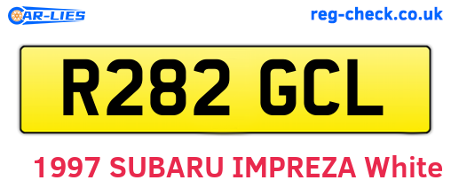 R282GCL are the vehicle registration plates.