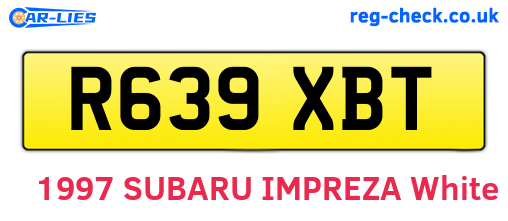 R639XBT are the vehicle registration plates.