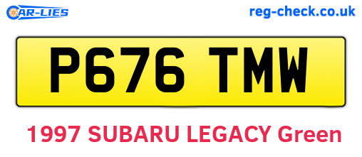 P676TMW are the vehicle registration plates.