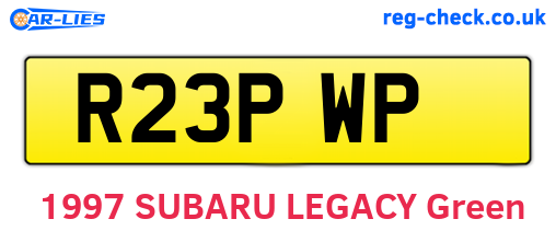 R23PWP are the vehicle registration plates.