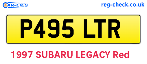 P495LTR are the vehicle registration plates.