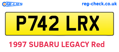 P742LRX are the vehicle registration plates.