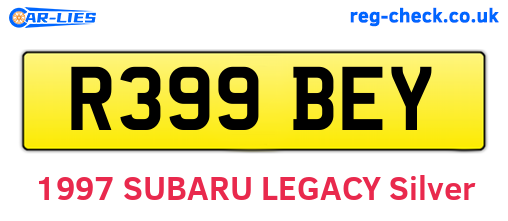 R399BEY are the vehicle registration plates.