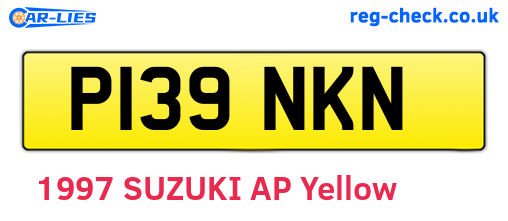 P139NKN are the vehicle registration plates.