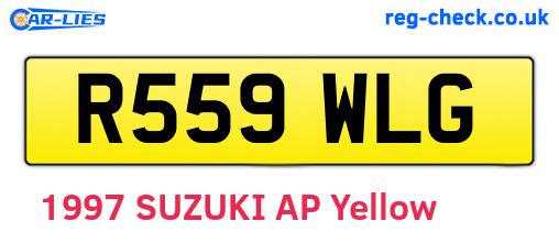 R559WLG are the vehicle registration plates.