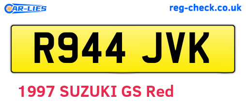 R944JVK are the vehicle registration plates.
