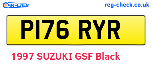 P176RYR are the vehicle registration plates.