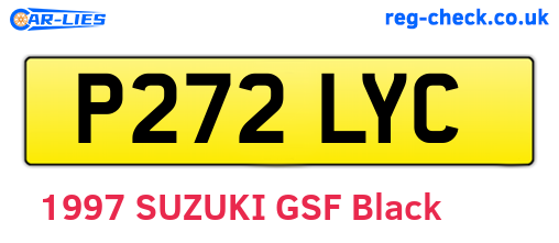 P272LYC are the vehicle registration plates.