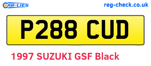 P288CUD are the vehicle registration plates.