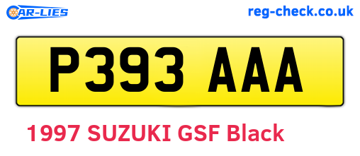 P393AAA are the vehicle registration plates.
