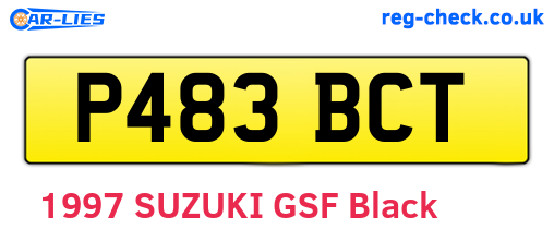 P483BCT are the vehicle registration plates.
