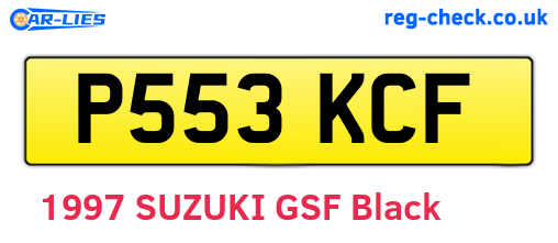 P553KCF are the vehicle registration plates.
