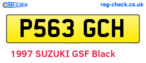 P563GCH are the vehicle registration plates.