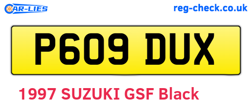 P609DUX are the vehicle registration plates.