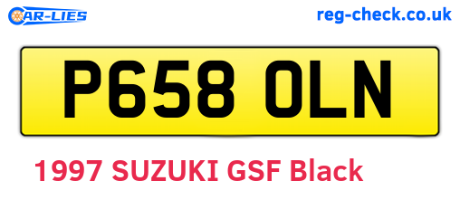 P658OLN are the vehicle registration plates.