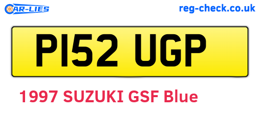 P152UGP are the vehicle registration plates.