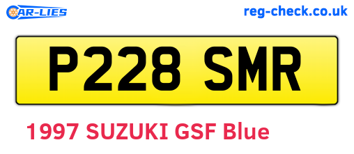 P228SMR are the vehicle registration plates.