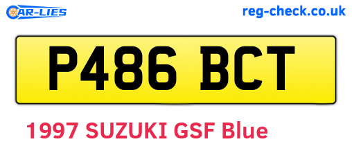 P486BCT are the vehicle registration plates.