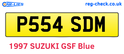 P554SDM are the vehicle registration plates.
