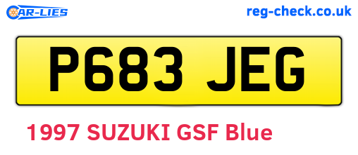 P683JEG are the vehicle registration plates.