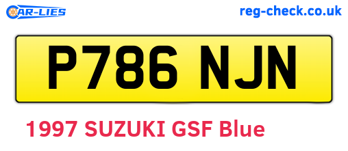 P786NJN are the vehicle registration plates.
