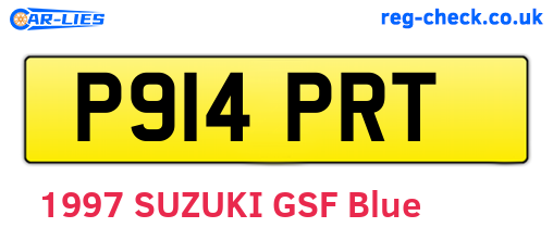 P914PRT are the vehicle registration plates.