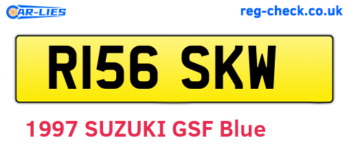R156SKW are the vehicle registration plates.