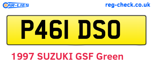 P461DSO are the vehicle registration plates.