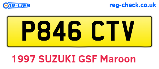 P846CTV are the vehicle registration plates.