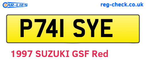 P741SYE are the vehicle registration plates.