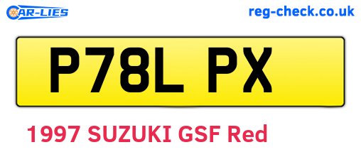 P78LPX are the vehicle registration plates.