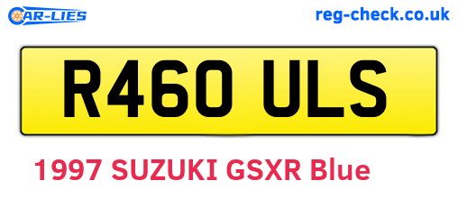 R460ULS are the vehicle registration plates.