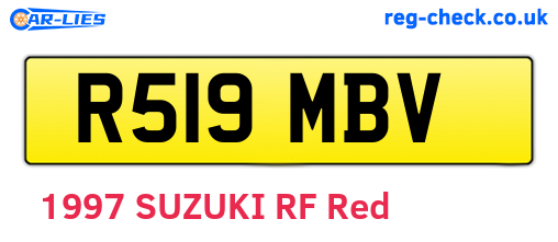 R519MBV are the vehicle registration plates.