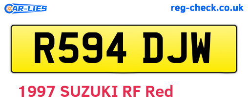 R594DJW are the vehicle registration plates.