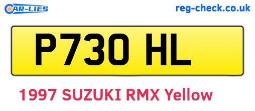 P73OHL are the vehicle registration plates.