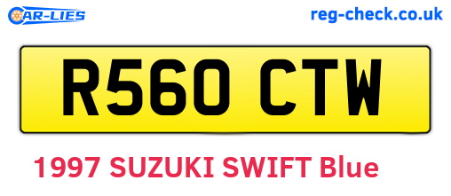 R560CTW are the vehicle registration plates.