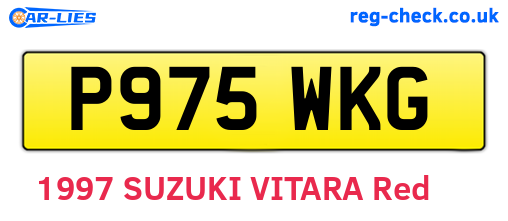 P975WKG are the vehicle registration plates.