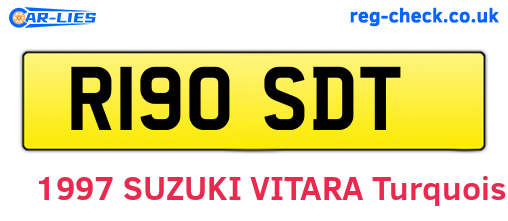 R190SDT are the vehicle registration plates.