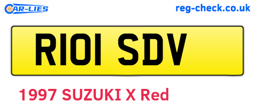 R101SDV are the vehicle registration plates.