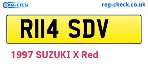 R114SDV are the vehicle registration plates.