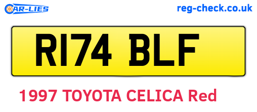R174BLF are the vehicle registration plates.