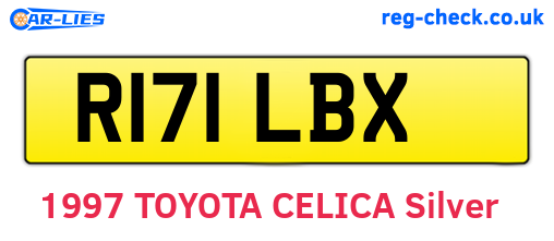 R171LBX are the vehicle registration plates.