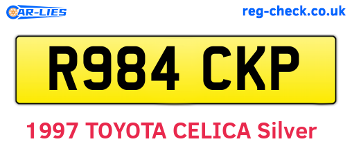 R984CKP are the vehicle registration plates.