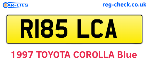R185LCA are the vehicle registration plates.