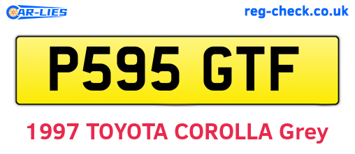 P595GTF are the vehicle registration plates.