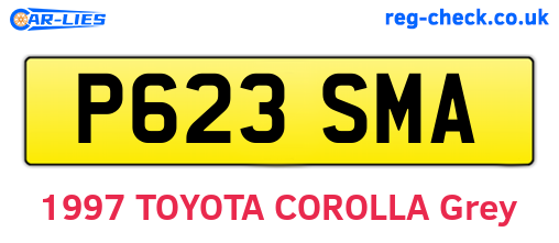 P623SMA are the vehicle registration plates.